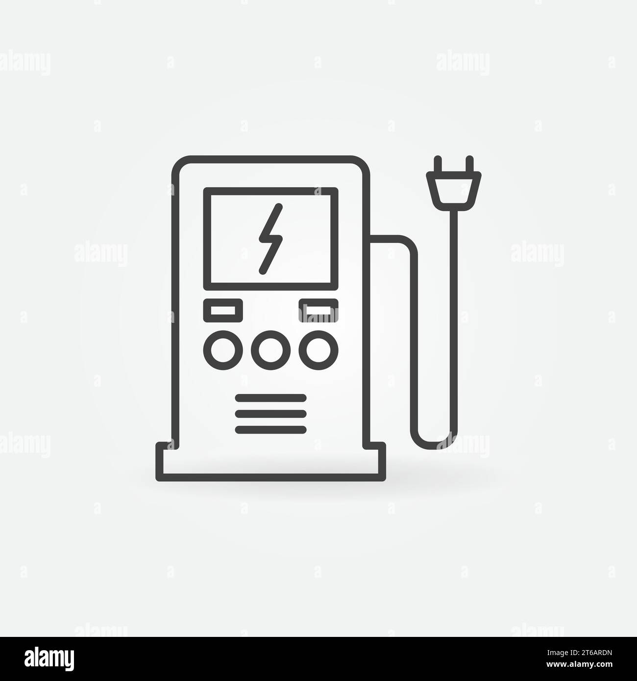 Electronic Charging Station linear vector concept icon or logo element ...