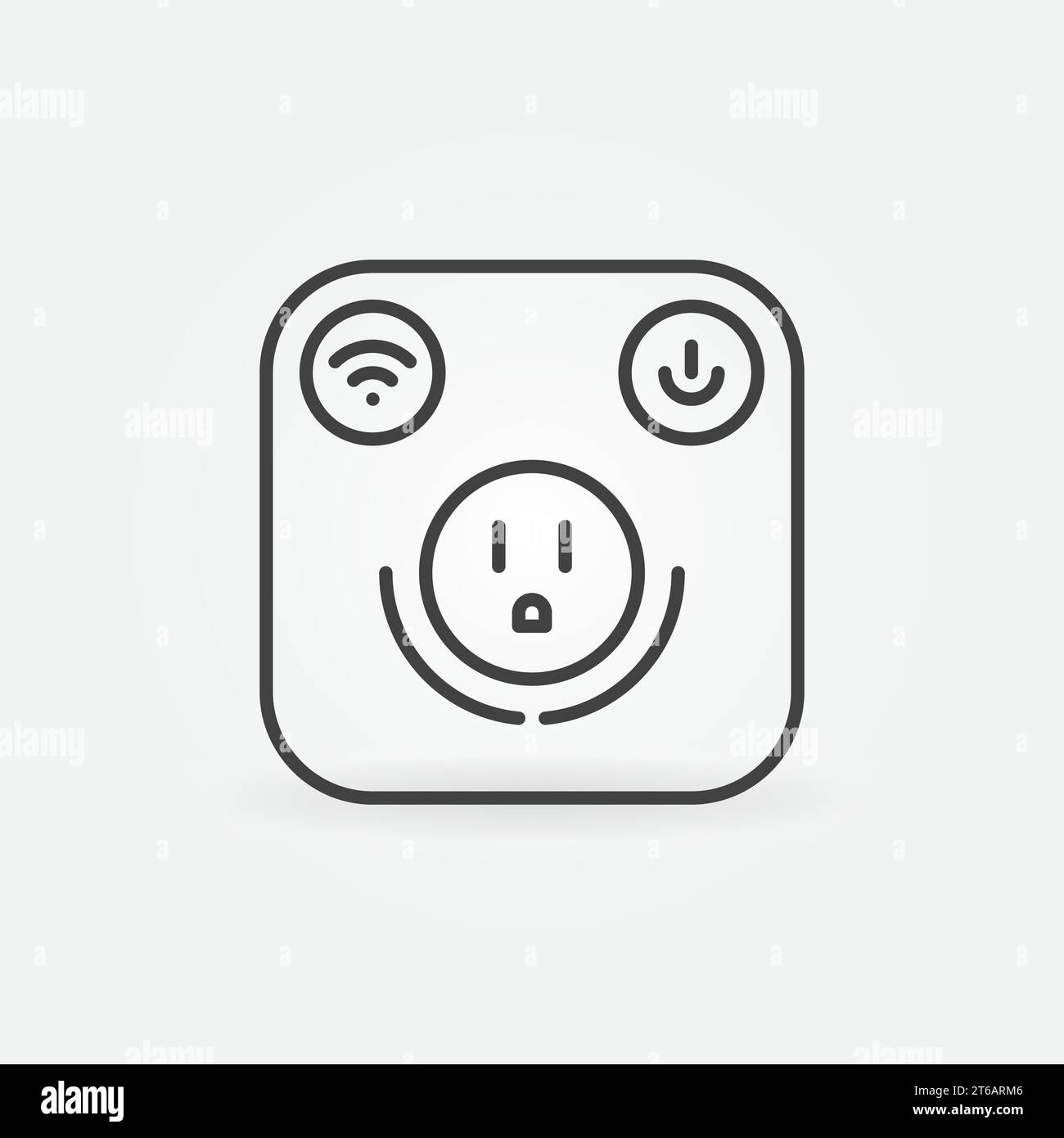 US Smart Socket vector outline concept icon or design element Stock Vector