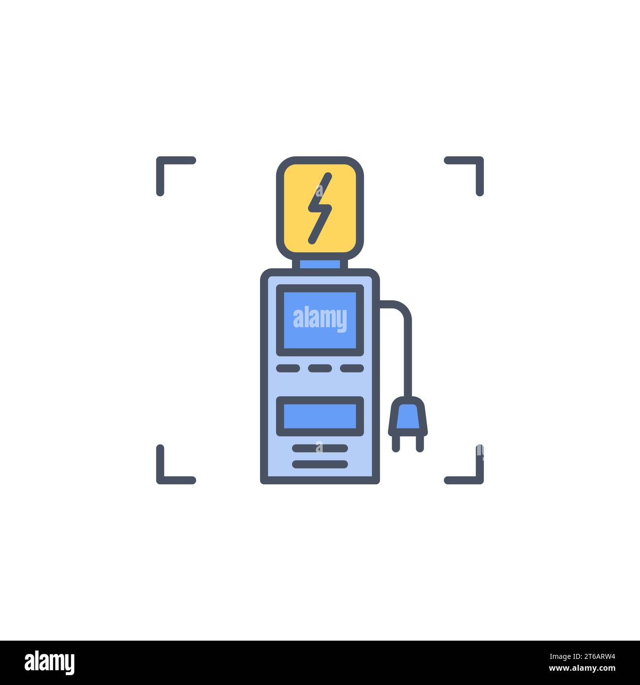 Electric Vehicle Charging Station vector concept colored icon or symbol ...