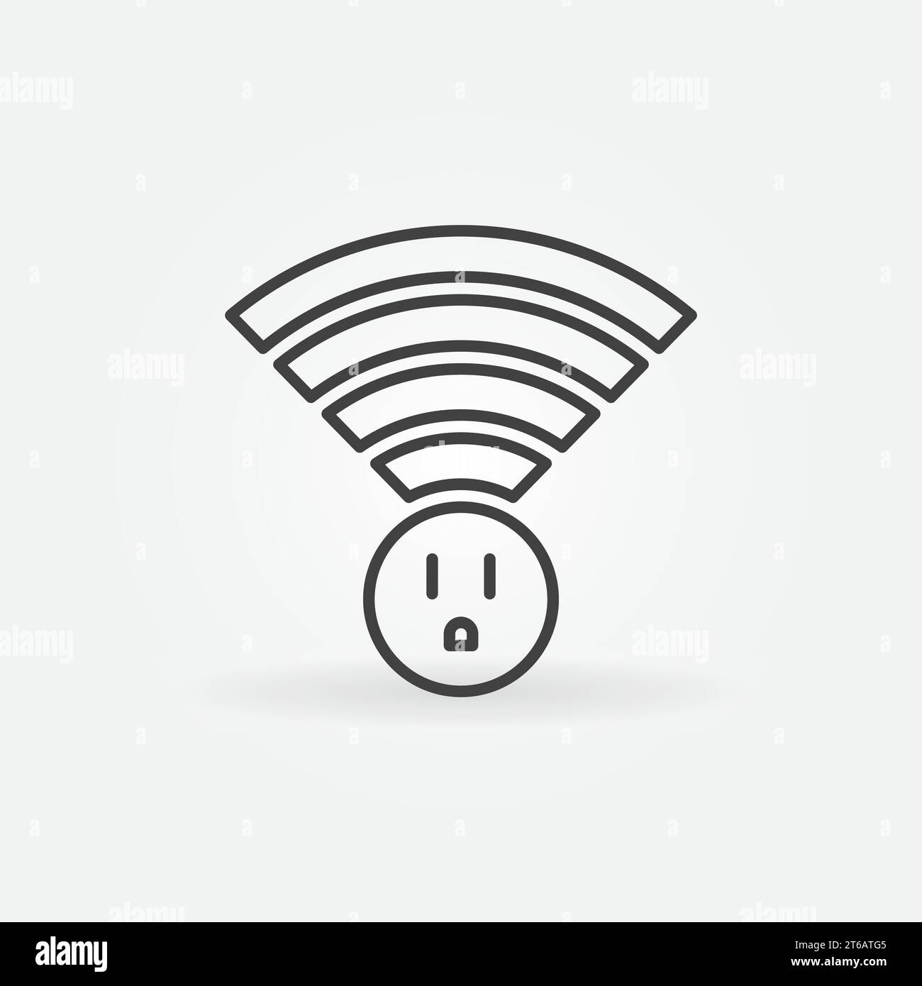US Wi Fi Smart Socket vector outline concept icon or logo element Stock Vector
