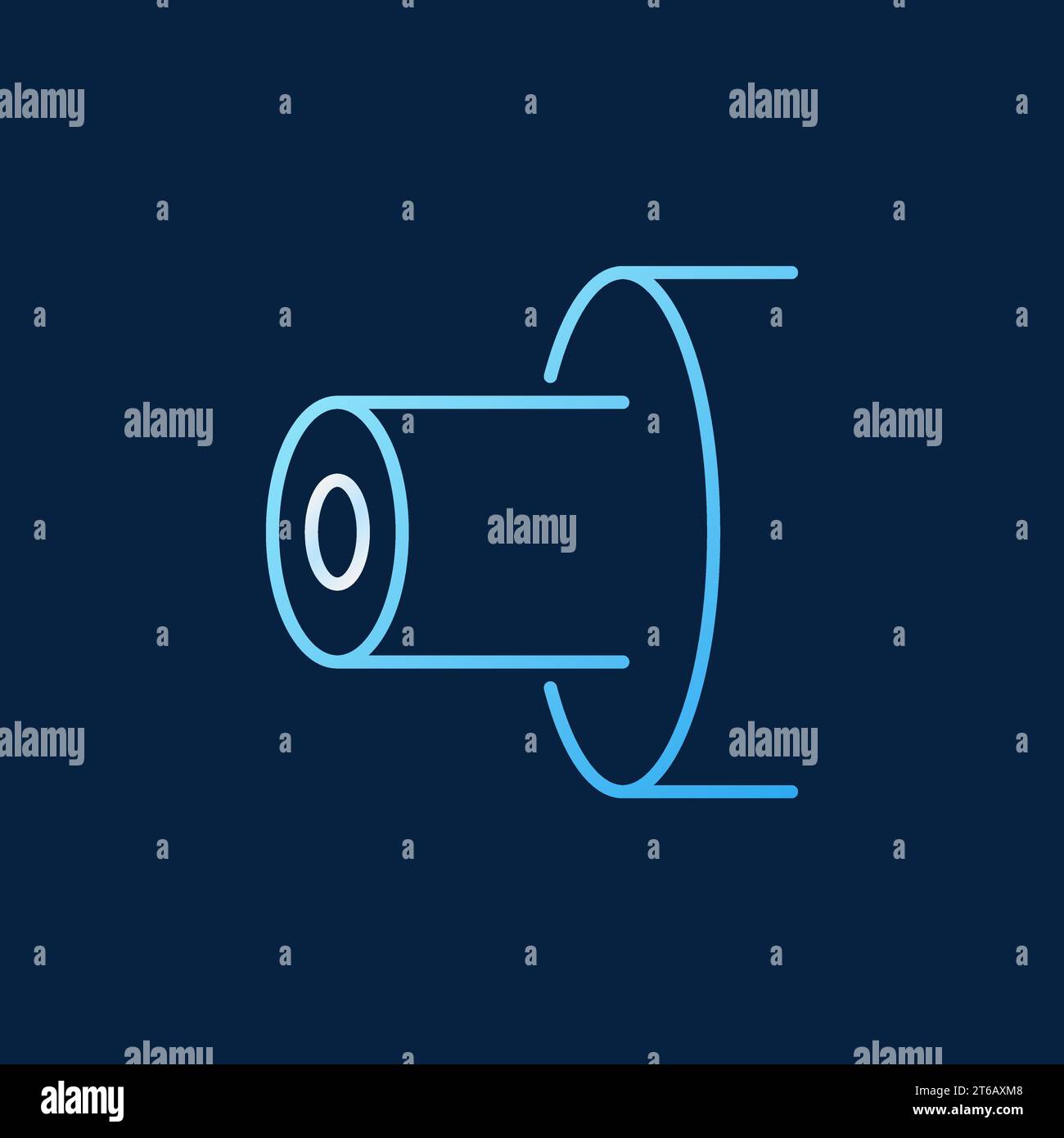 Optical fiber vector concept colorful linear icon on dark background ...
