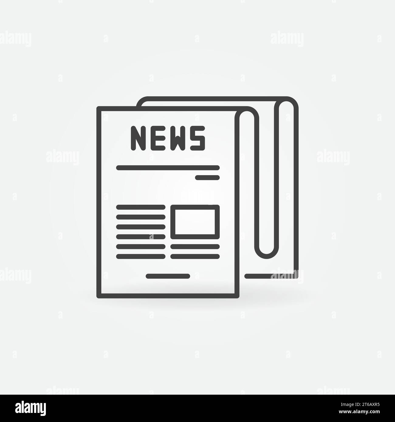 Newspaper vector concept icon or symbol in thin line style Stock Vector ...