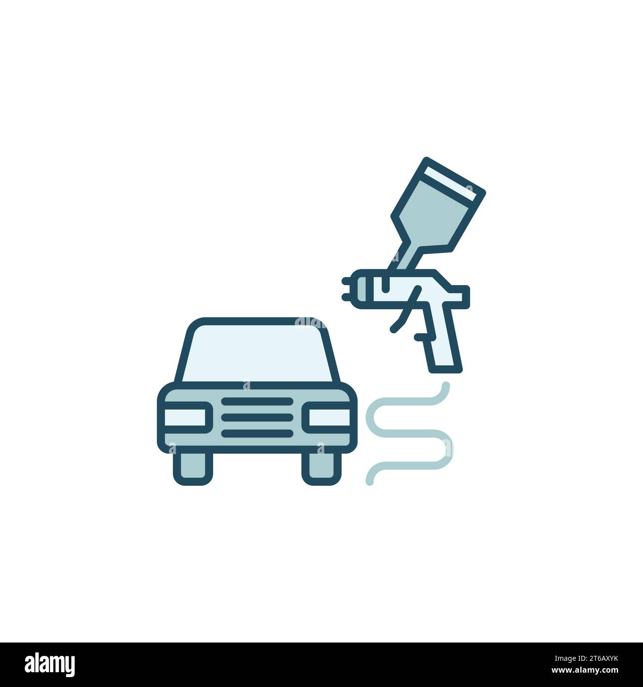 Car or Auto Body Painting vector concept colored icon or symbol Stock