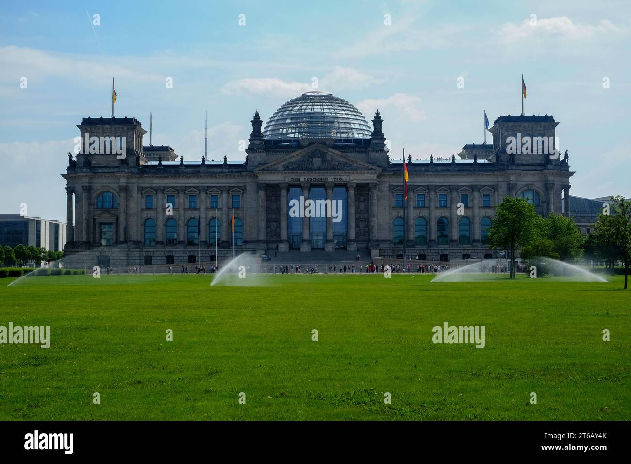 Iconic Bundestag building in Berlin stands as a symbol of political