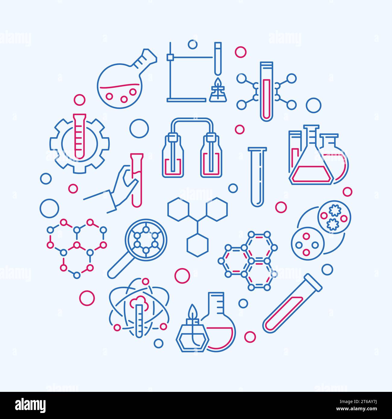 Chemical Performance Vector Group blue tubes background abstract Stock Vector Images - Alamy