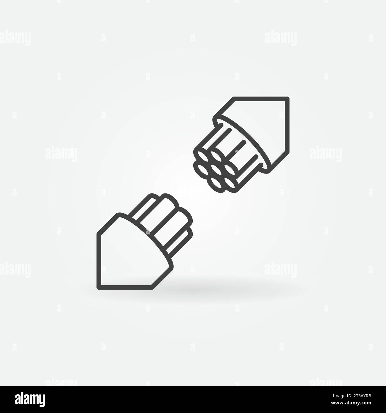 Fiber optic cable vector concept linear icon or design element Stock Vector