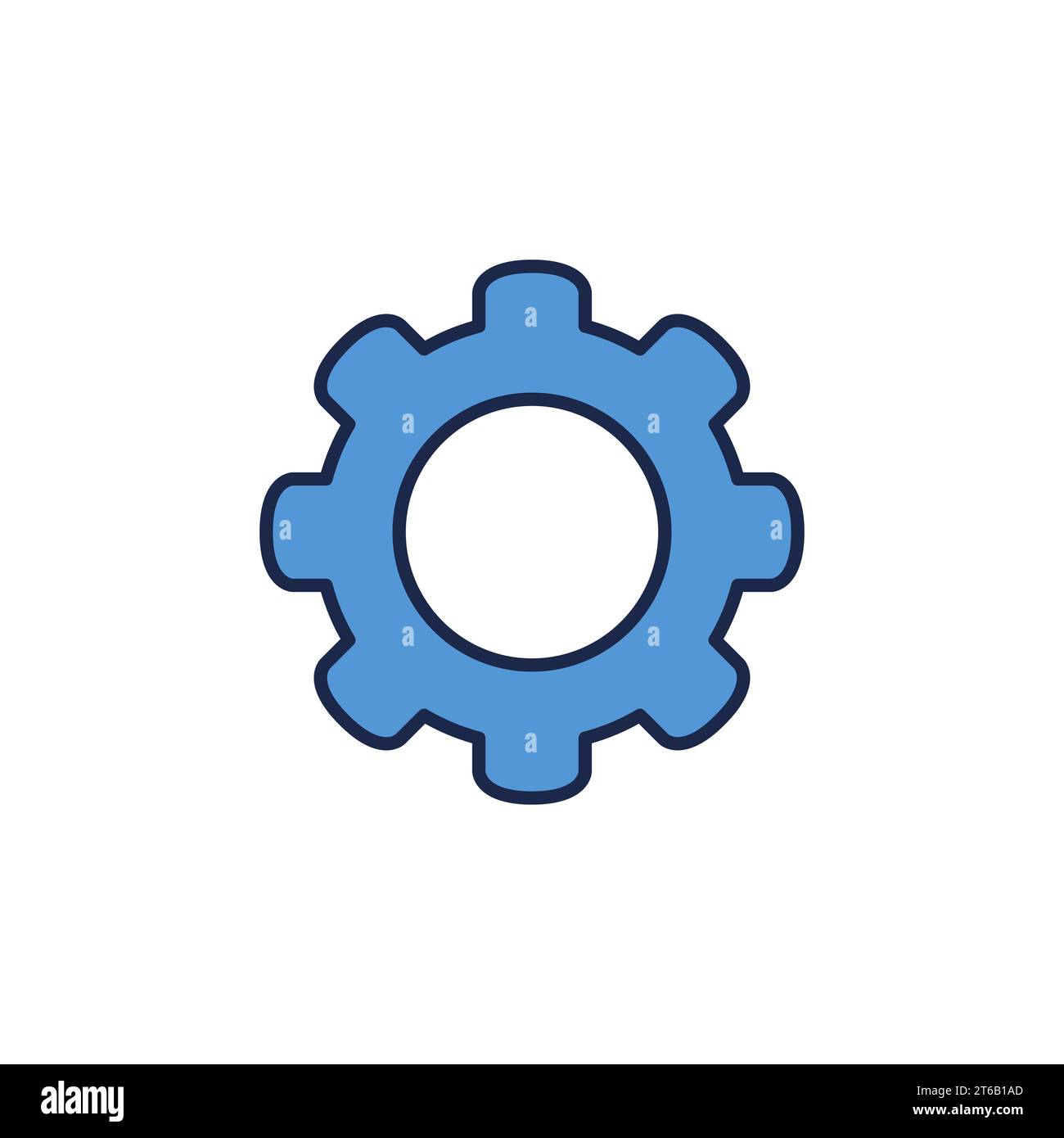 Cog Wheel vector concept blue icon or design element Stock Vector Image ...