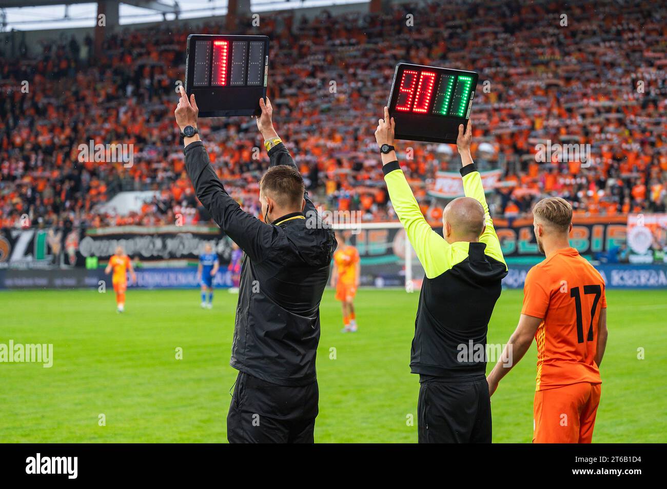 Technical referee shows added time and second man shows players