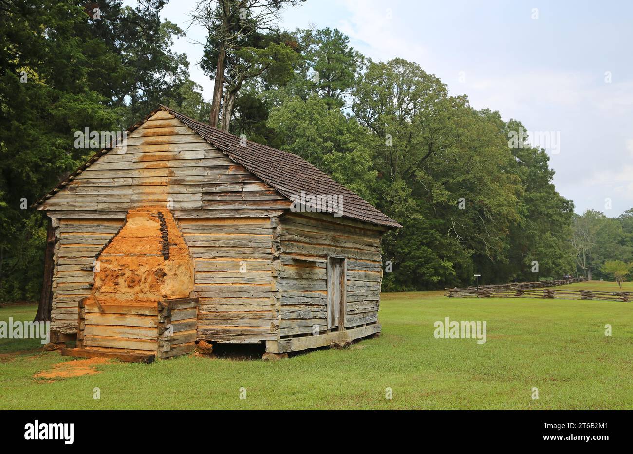 Wooden barn in Shiloh National Military NP, Tennessee Stock Photo