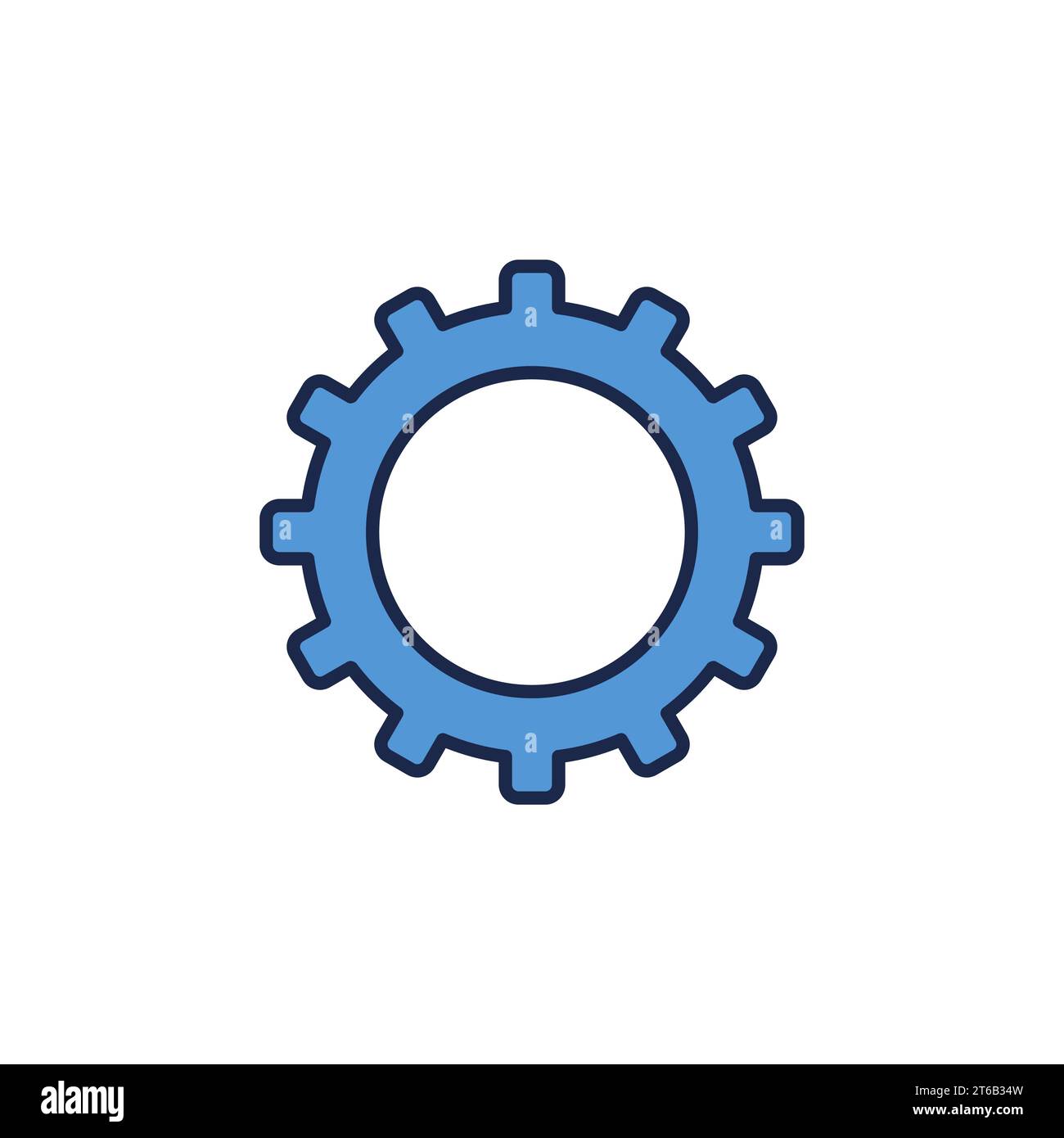Blue Cog Wheel vector concept icon or logo Stock Vector Image & Art - Alamy