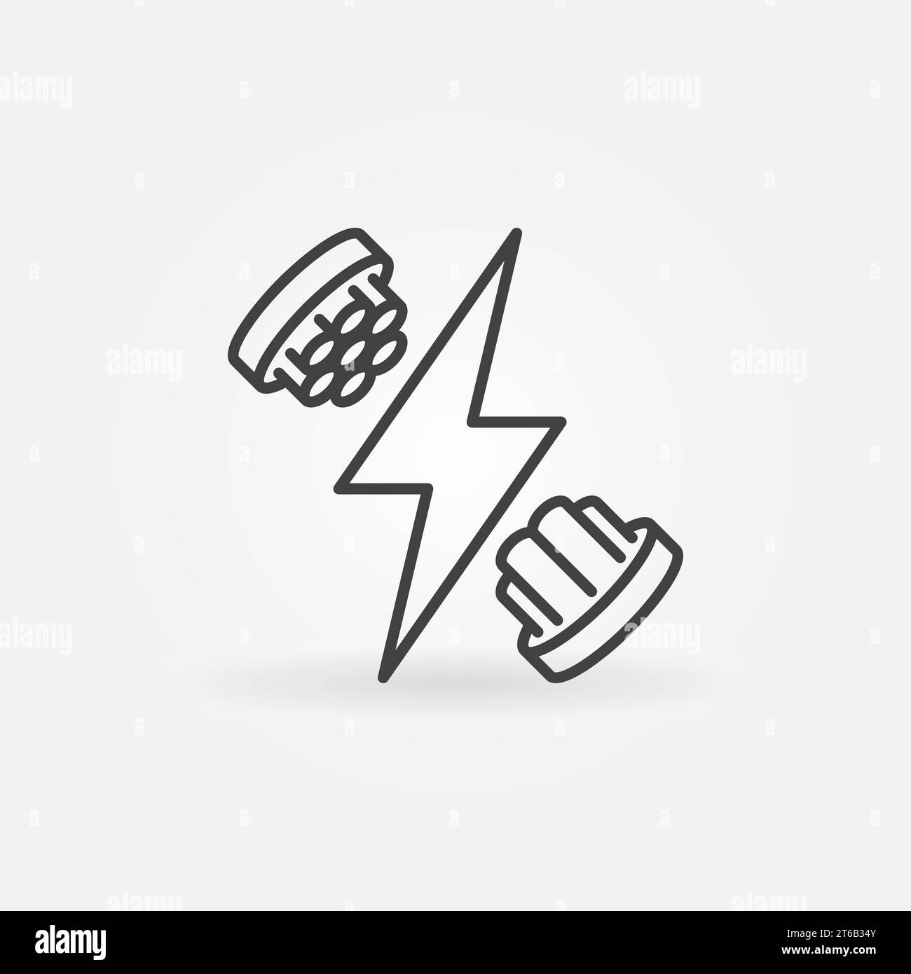 Fiber Optic Cable Repair vector concept outline icon or logo element