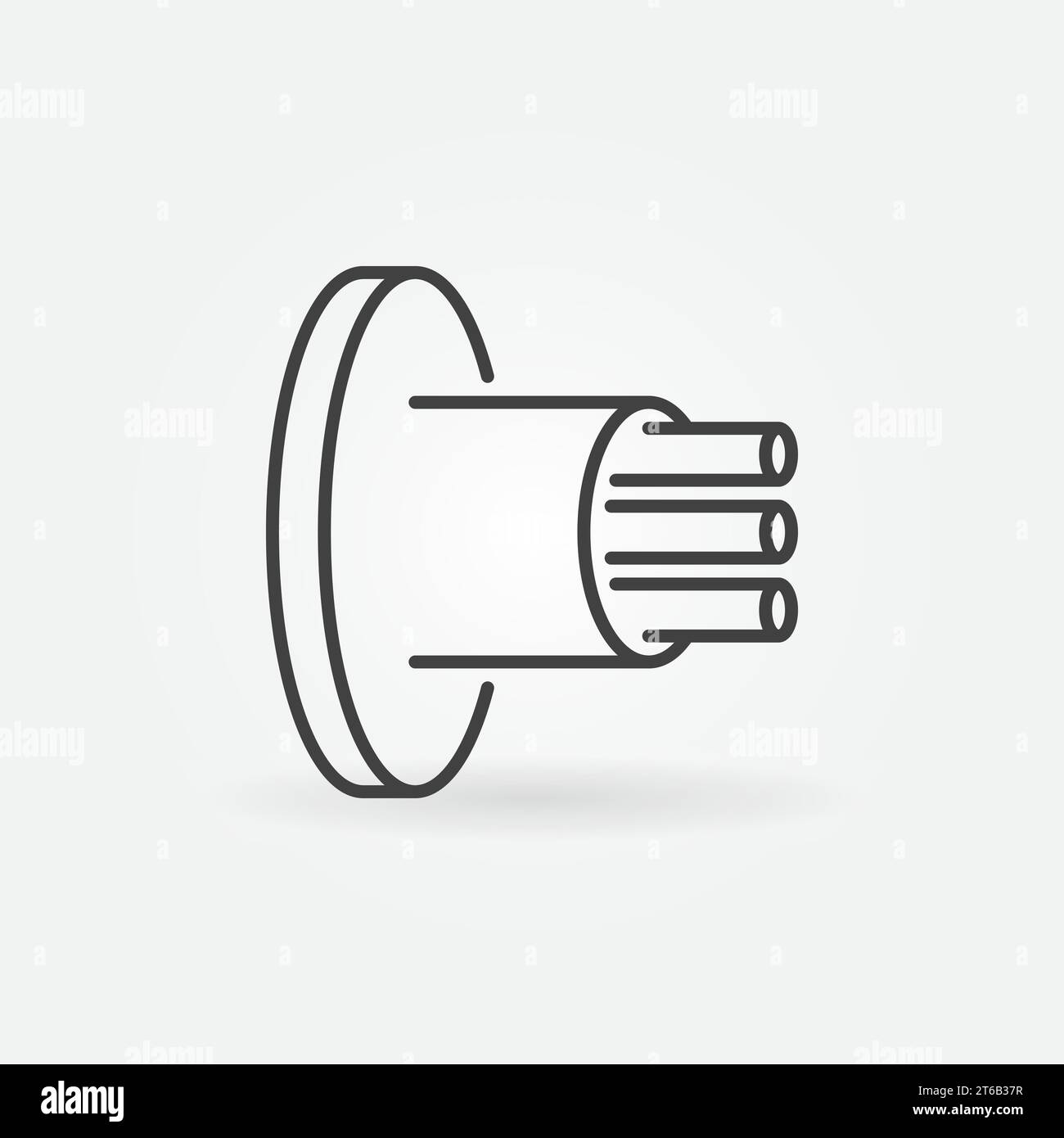 Fiber Optic Cable vector concept icon in outline style Stock Vector