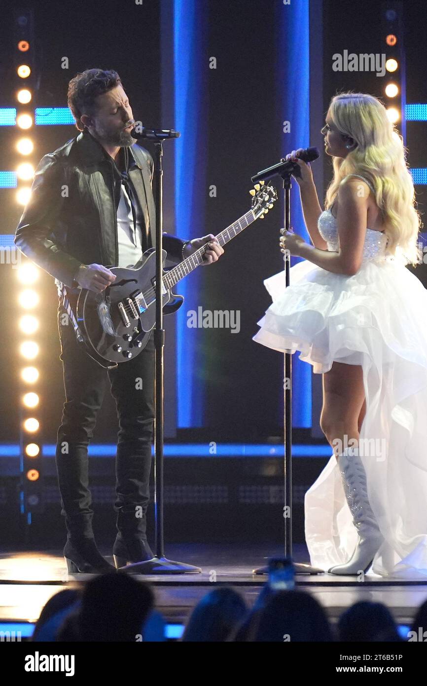 08 November 2023 Nashville, Tennessee Matthew Ramsey, Megan Moroney