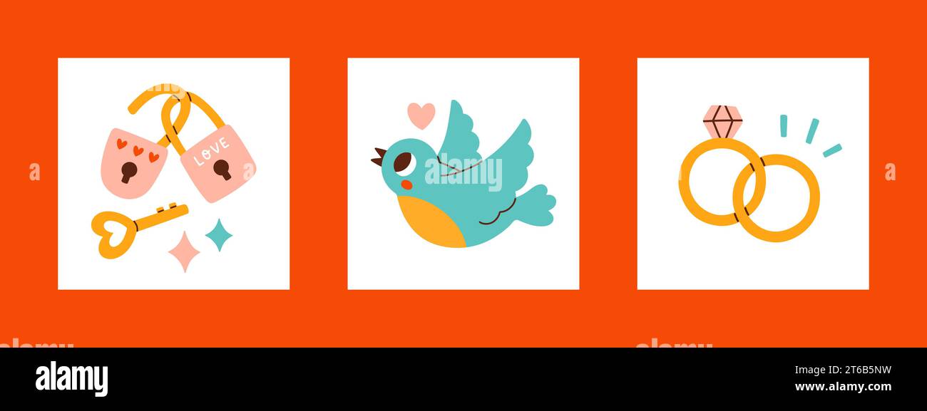 Valentines Day Card Set For Website Banner Sale – Royalty-Free Vector