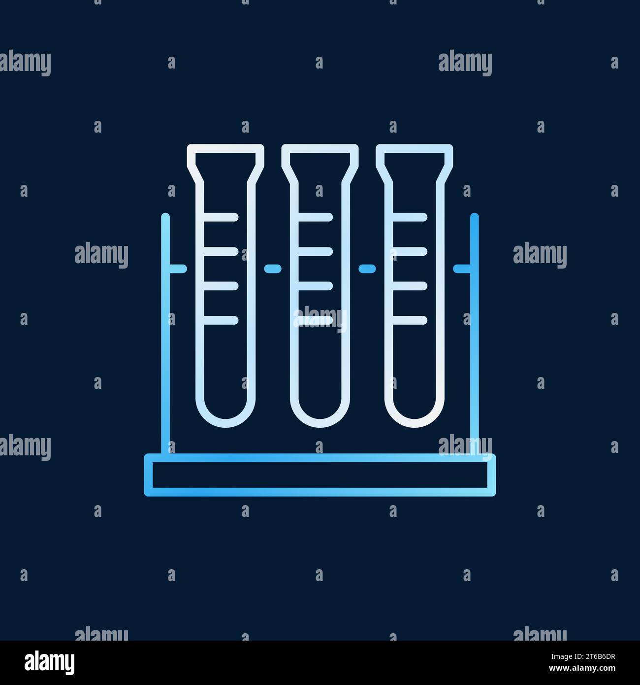 Test Tube Rack vector outline colorful icon or design element on dark ...