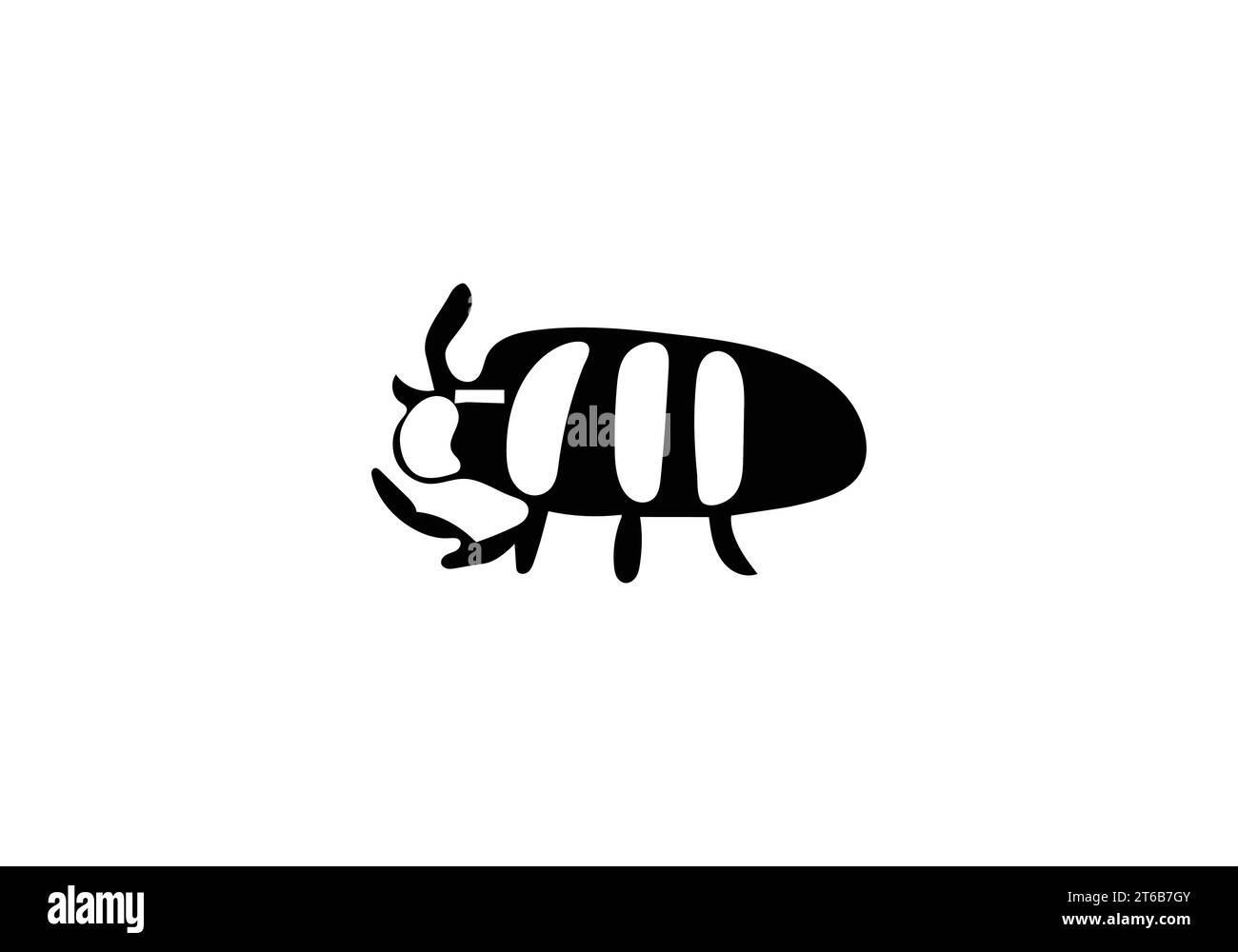 Biscuit Beetle minimal style  icon illustration design Stock Vector