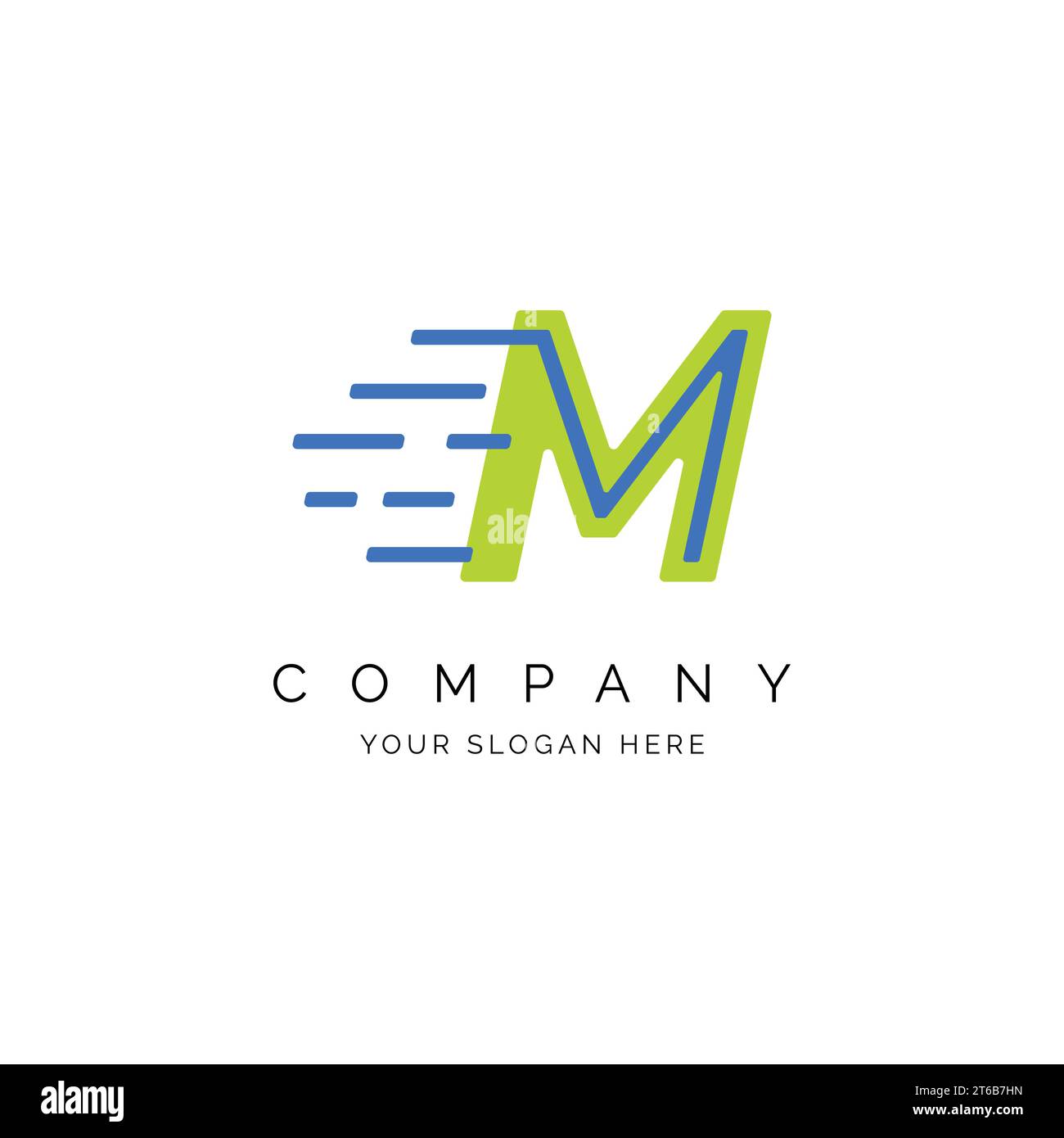 M Letter Logo Template Illustration Design. Vector alphabet M Speed Logo Style Stock Vector
