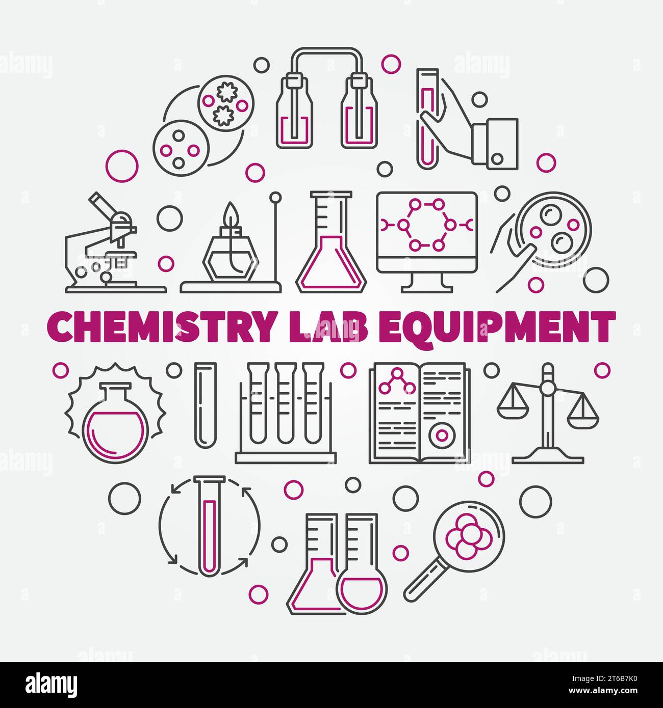 Science Lab Instruments Vector Set lab equipment illustration hi-res stock photography and images - Alamy