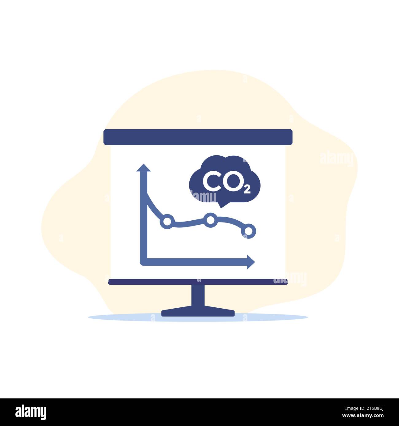 co2-carbon-emissions-reduction-presentation-icon-stock-vector-image