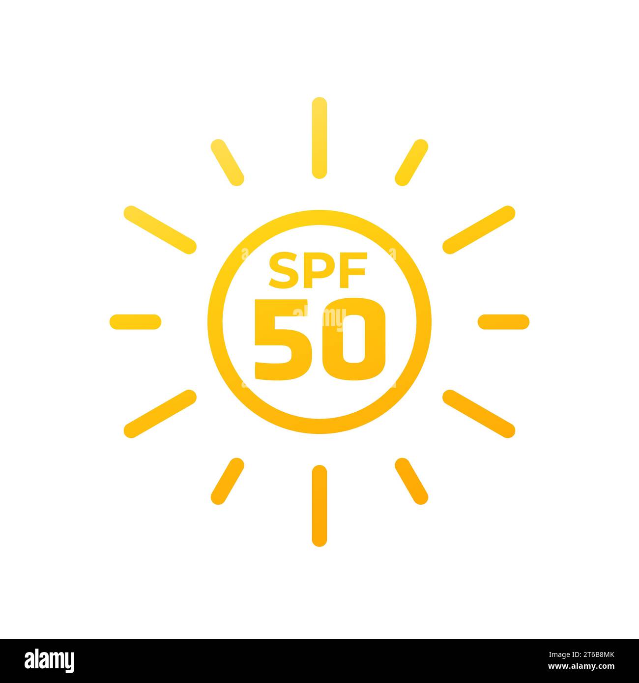 SPF 50 icon with a sun, vector Stock Vector Image & Art - Alamy