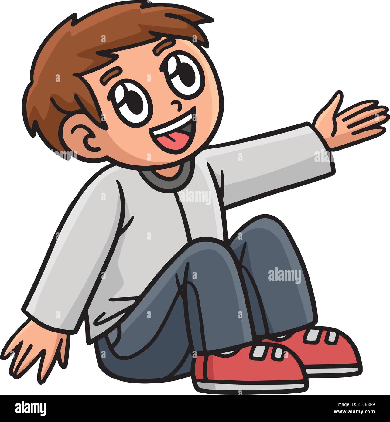 Happy Christian Boy Cartoon Colored Clipart Stock Vector Image & Art