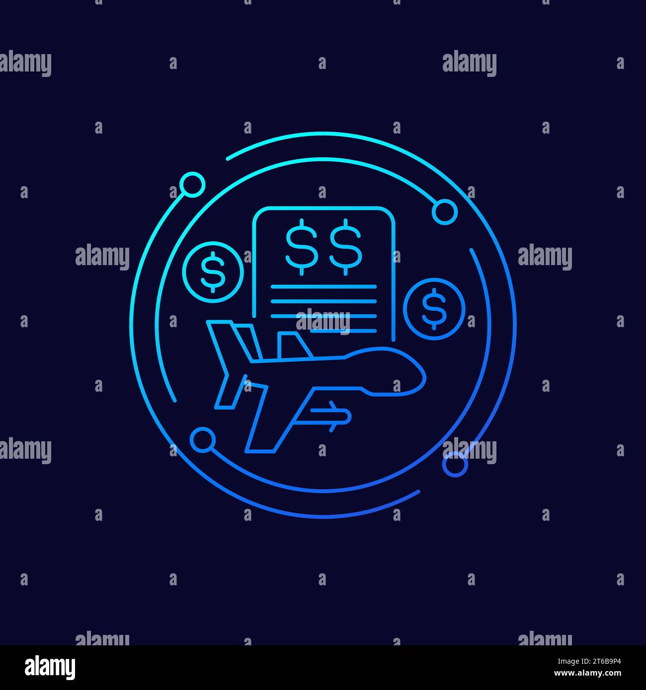 military spending, expenditures icon, line design Stock Vector