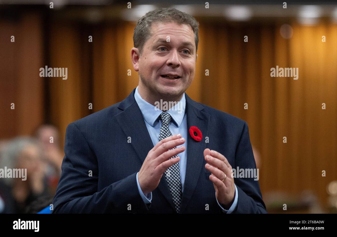Ottawa, Canada. 09th Nov, 2023. Conservative House leader Andrew Scheer