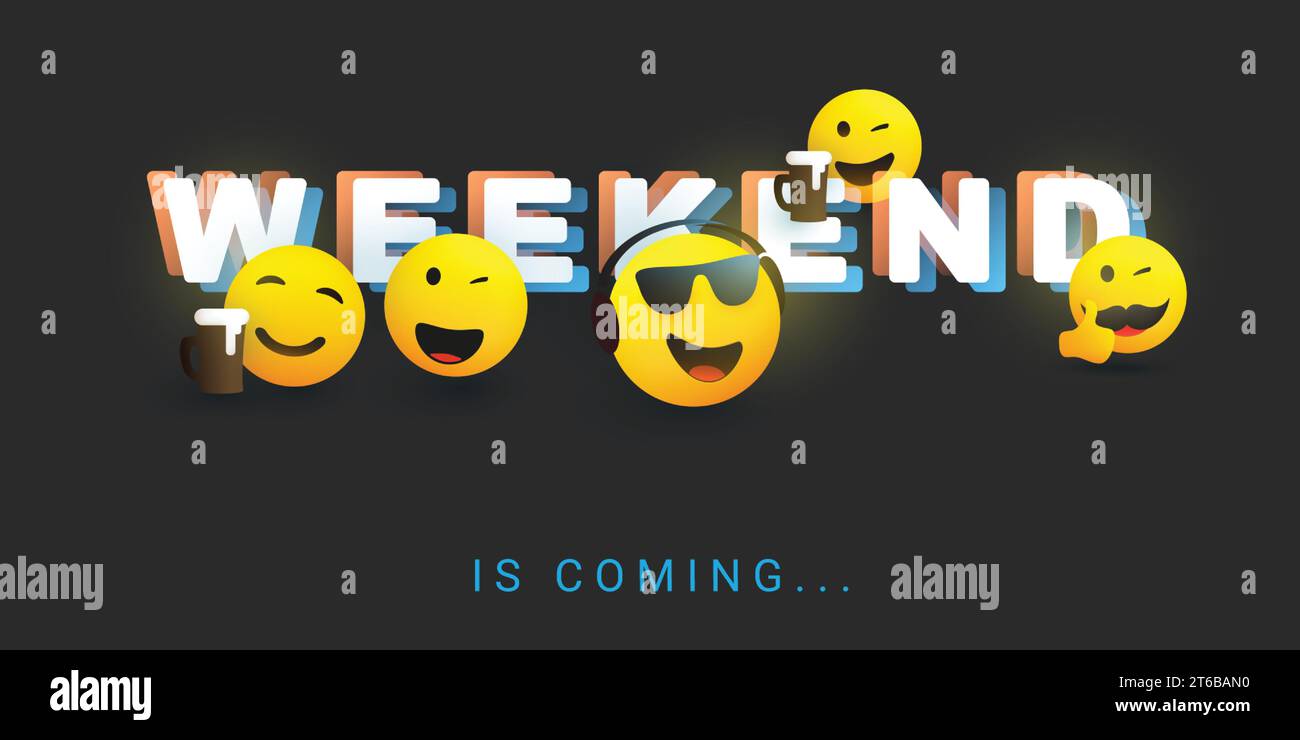 Happy friday relaxation Stock Vector Images - Alamy
