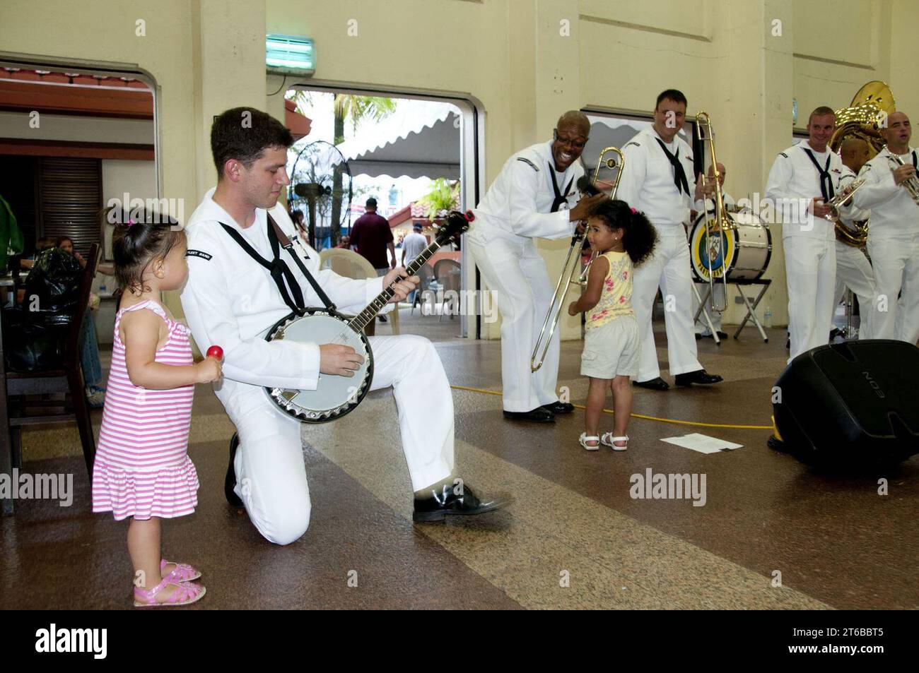US Pacific Fleet band performs in Guam 120523 Stock Photo
