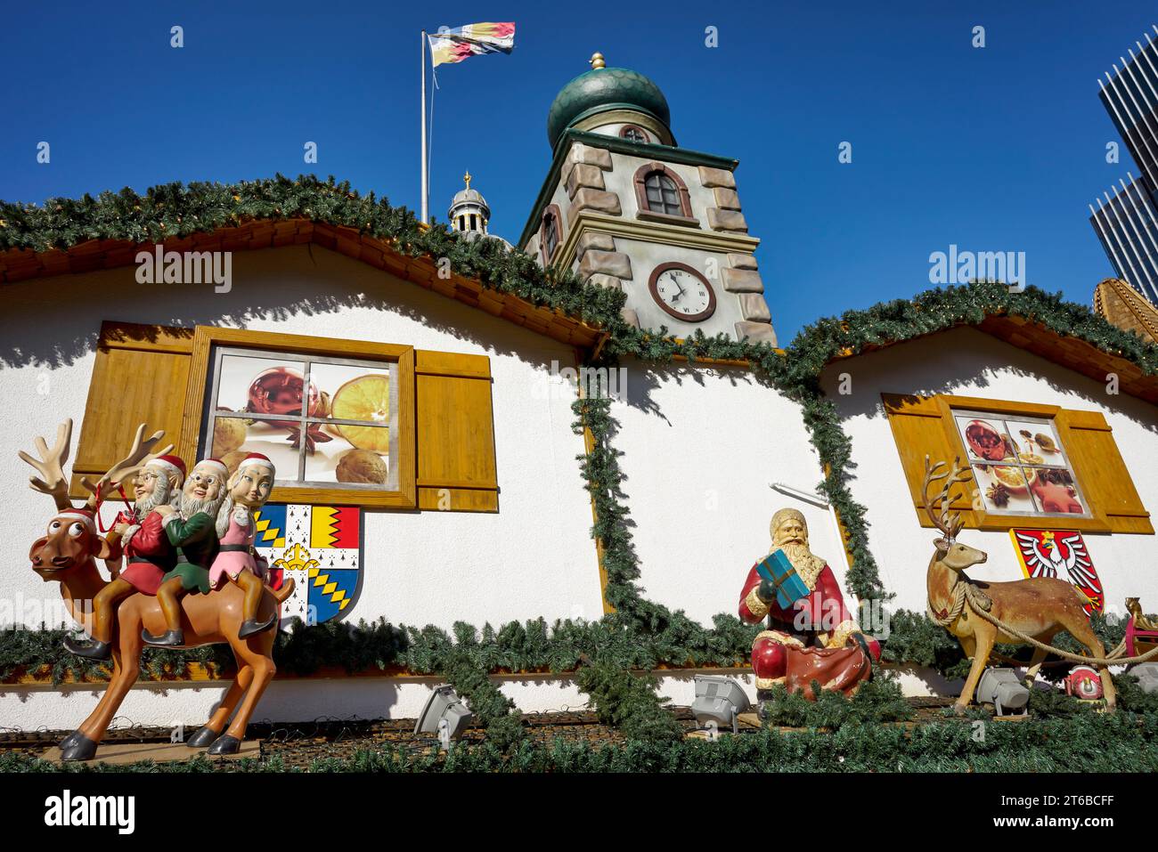 German Christmas market decorations Victoria Square Birmingham England