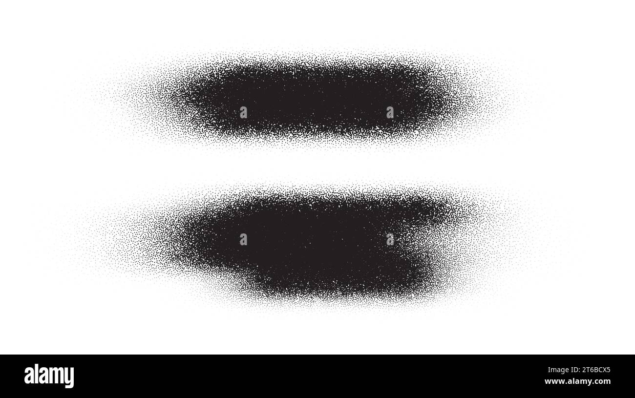 Dotwork stain pattern background. Brush stroke stipple dots. Dotted