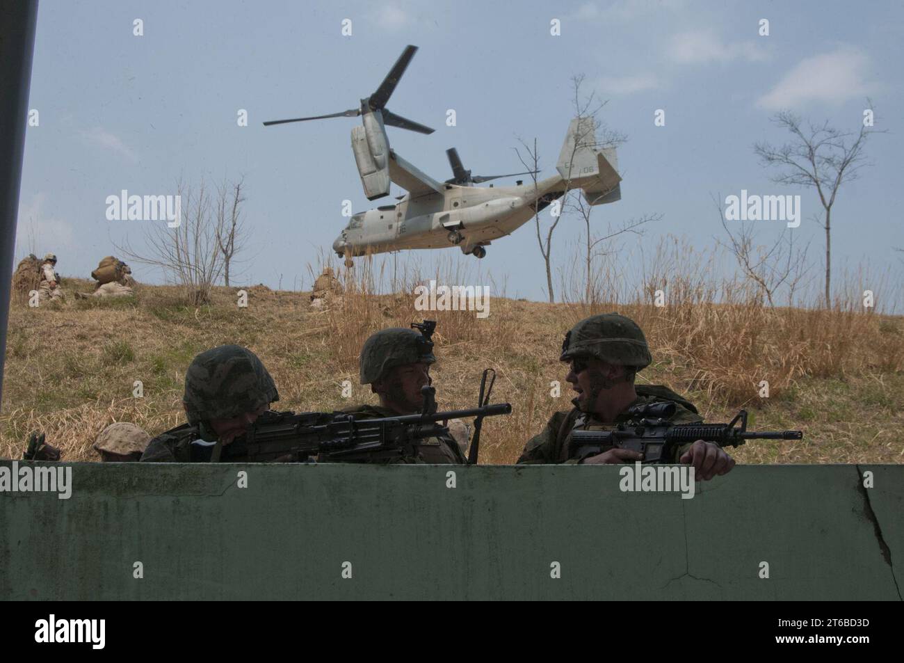 US, Republic of Korea Vertical Assault Exercise during Ssang Yong 14 140402 Stock Photo