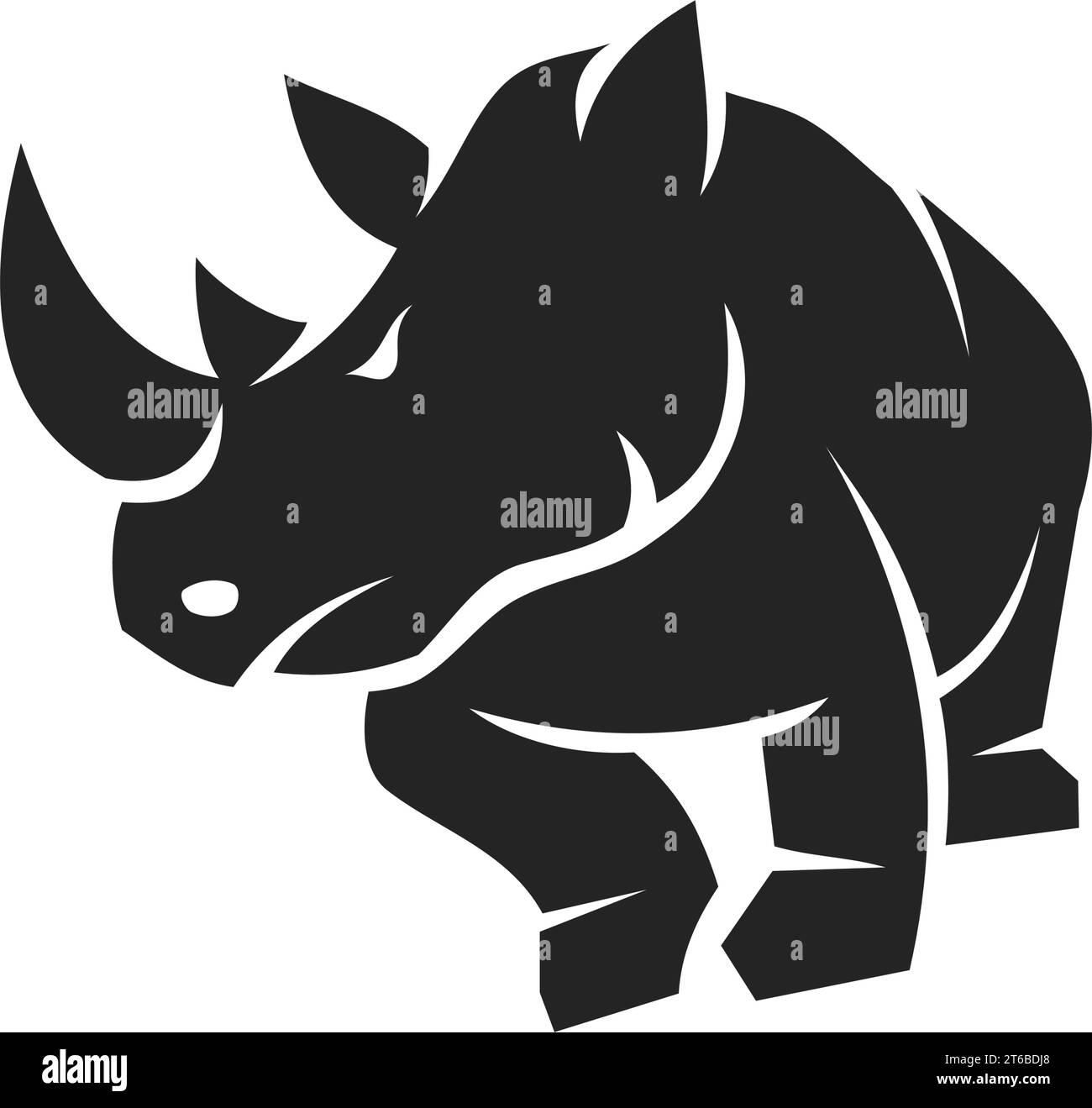 rhino logo template Isolated. Brand Identity. Icon Abstract Vector graphic Stock Vector