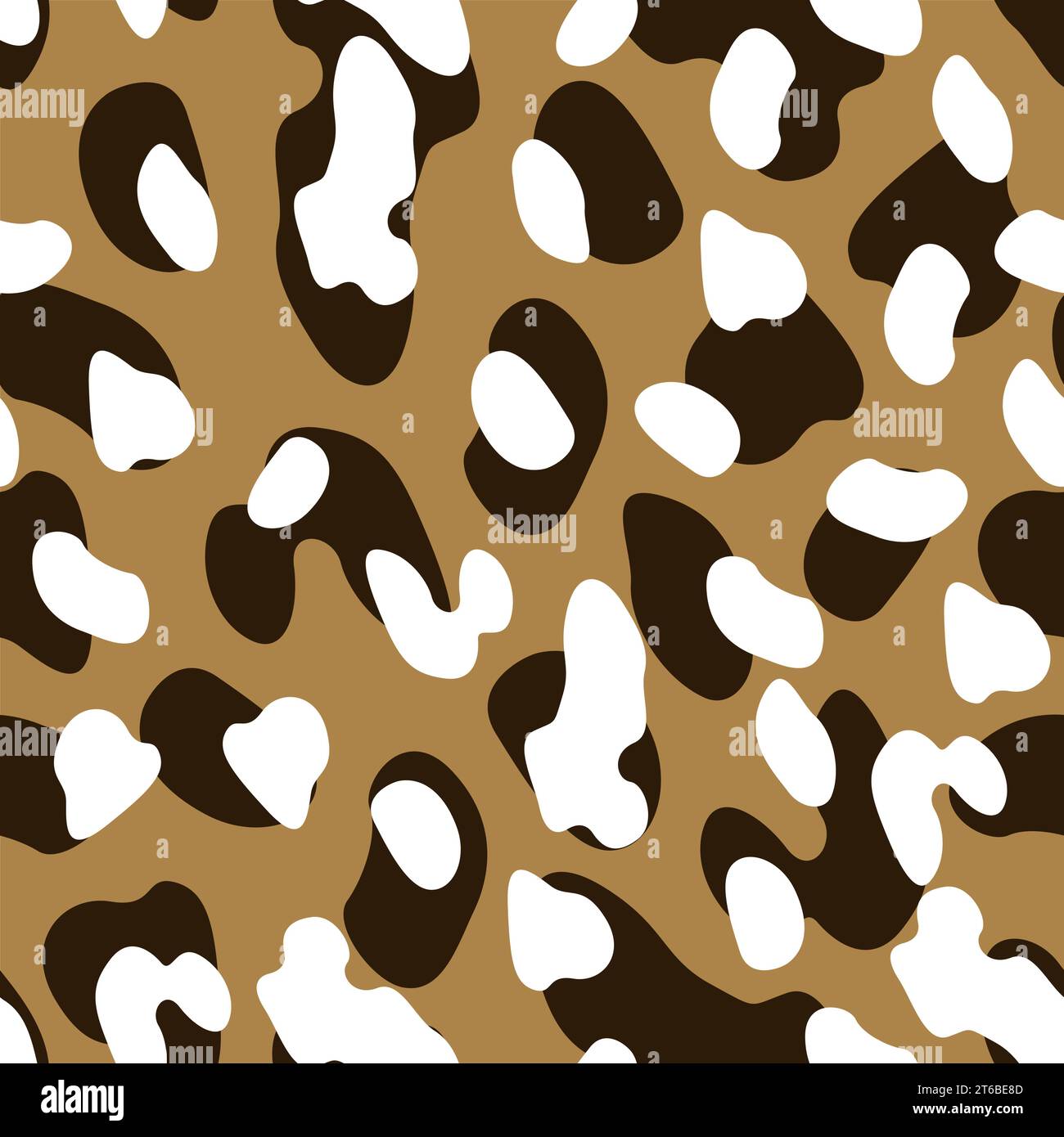 Organic brown and white animal print seamless pattern Stock Vector ...