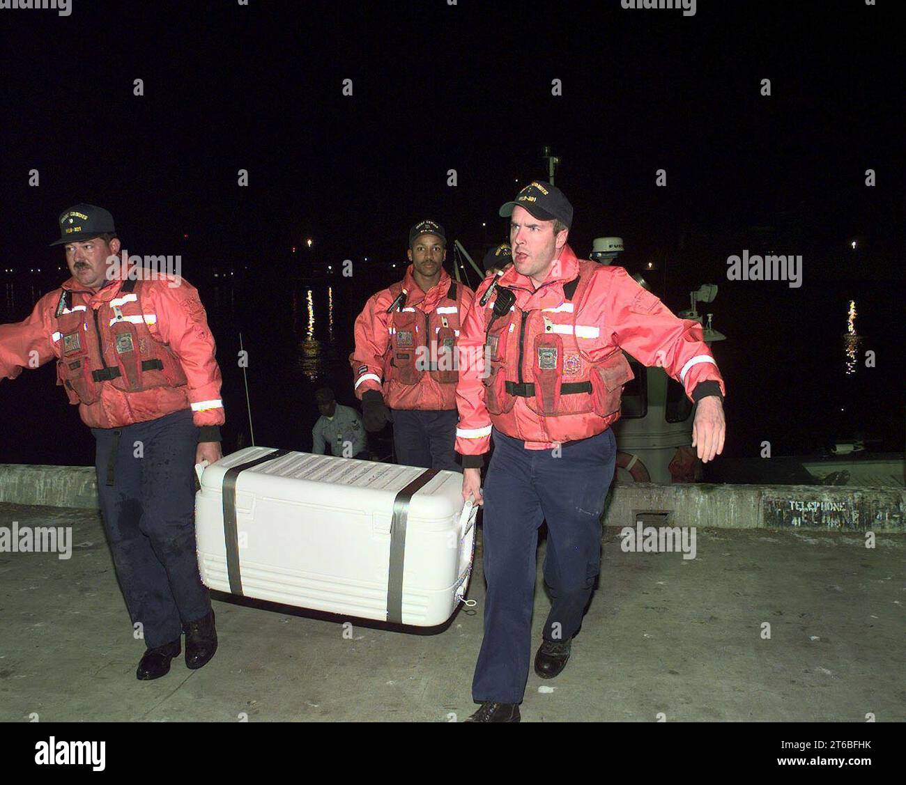 USCGS Conifer personnel deliver Alaska Air Flight 261 flight data