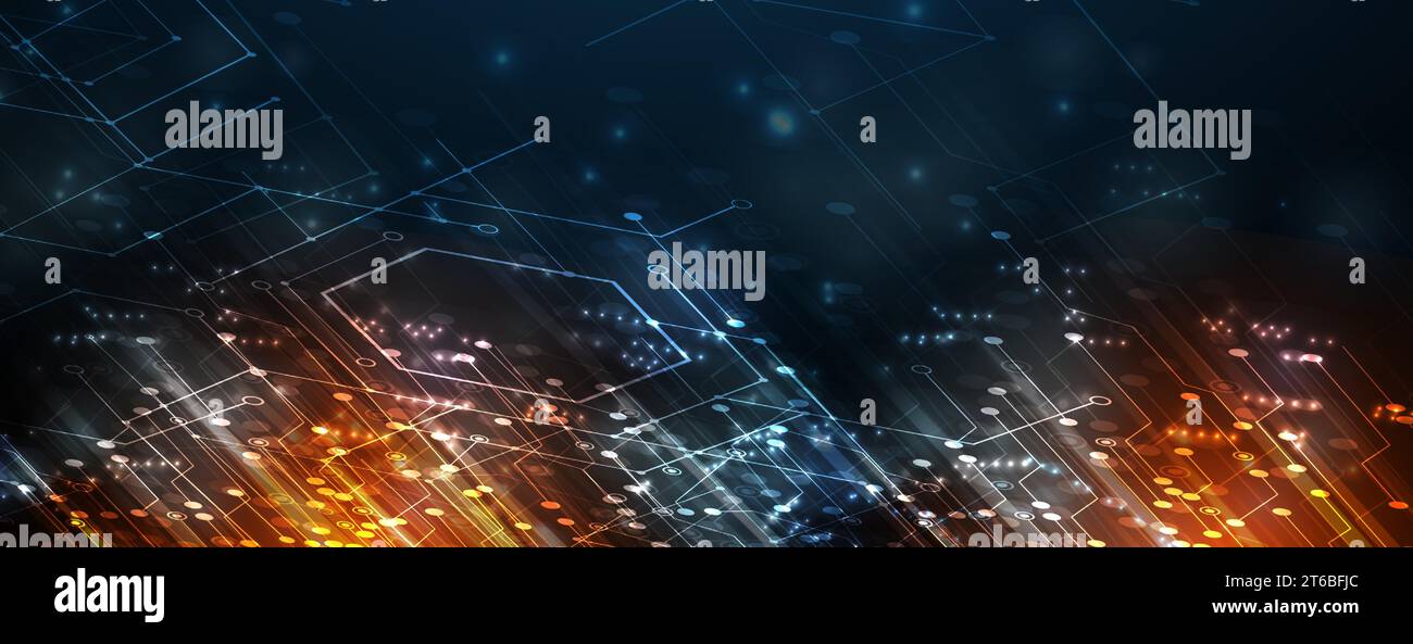 Technology abstract futuristic science background for internet business ...