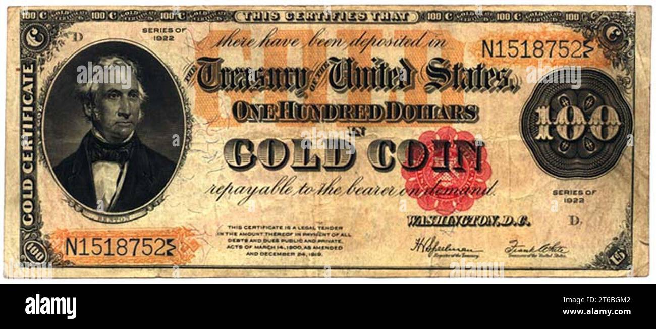 Us gold certificate hi-res stock photography and images - Alamy