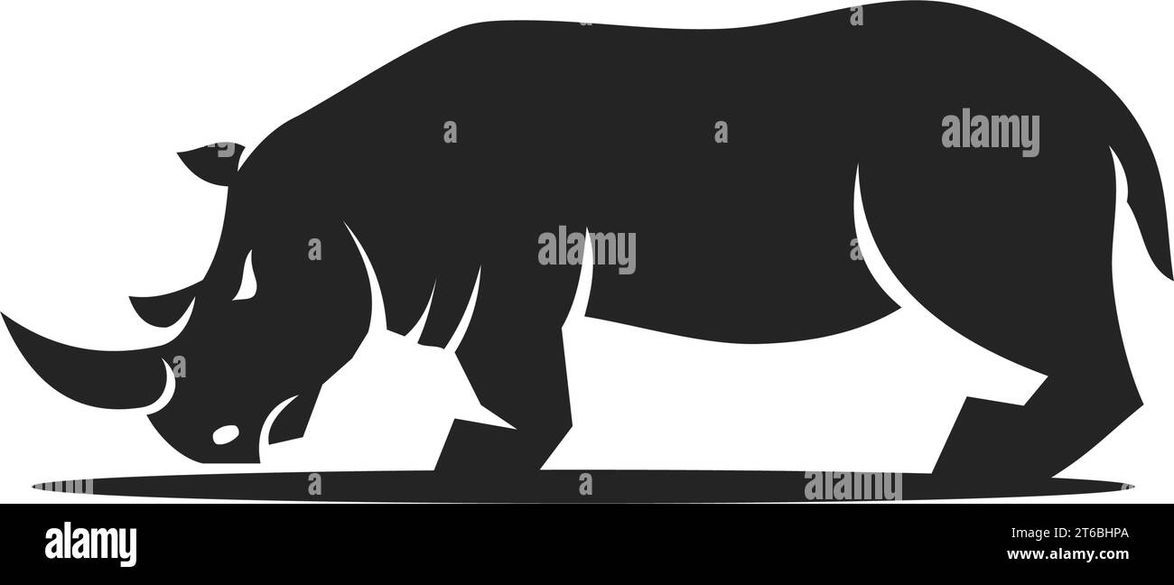 rhino logo template Isolated. Brand Identity. Icon Abstract Vector graphic Stock Vector