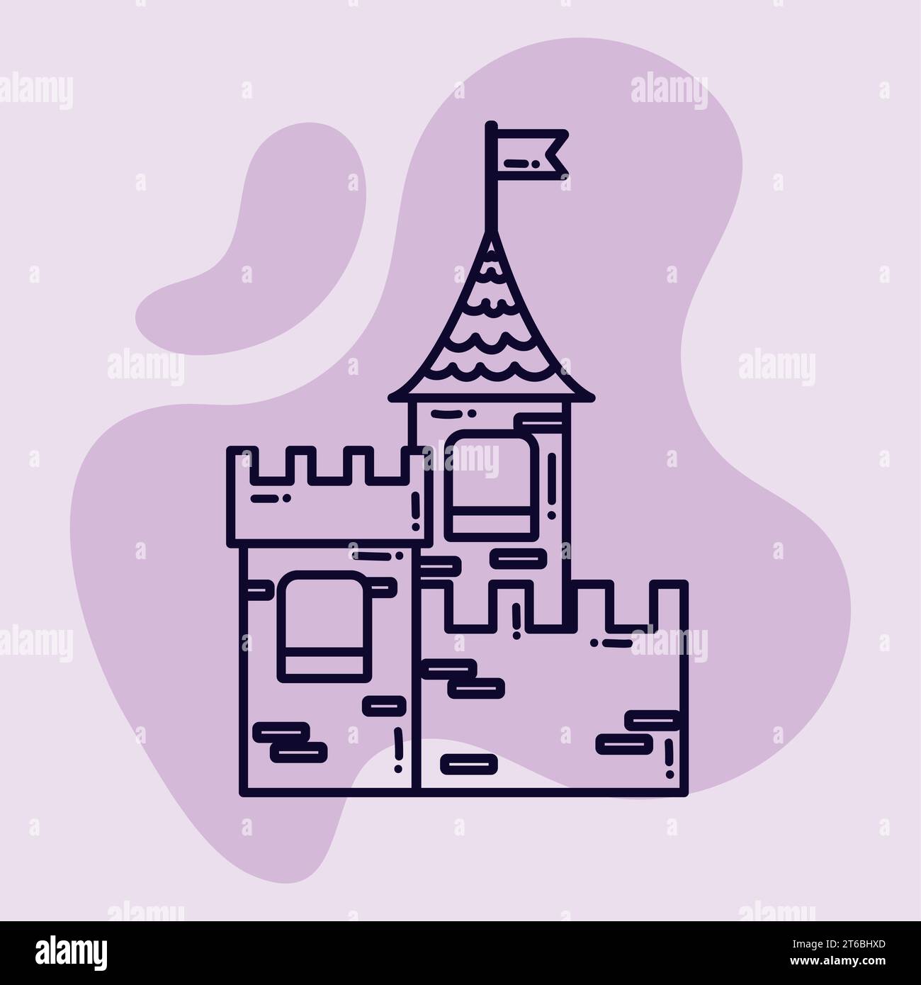 ISolated Medieval Castle Royalty Icon Vector Stock Vector Image & Art ...