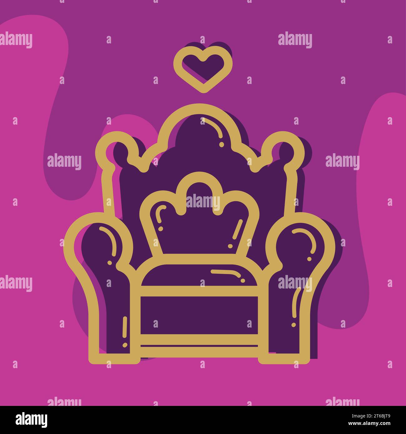 Empty medieval throne Stock Vector Images - Alamy