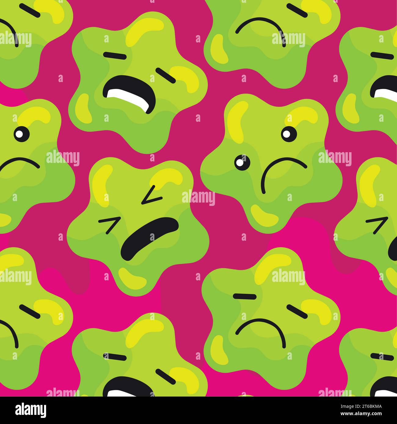 Seamless pattern background with star shape emojis Vector Stock Vector ...