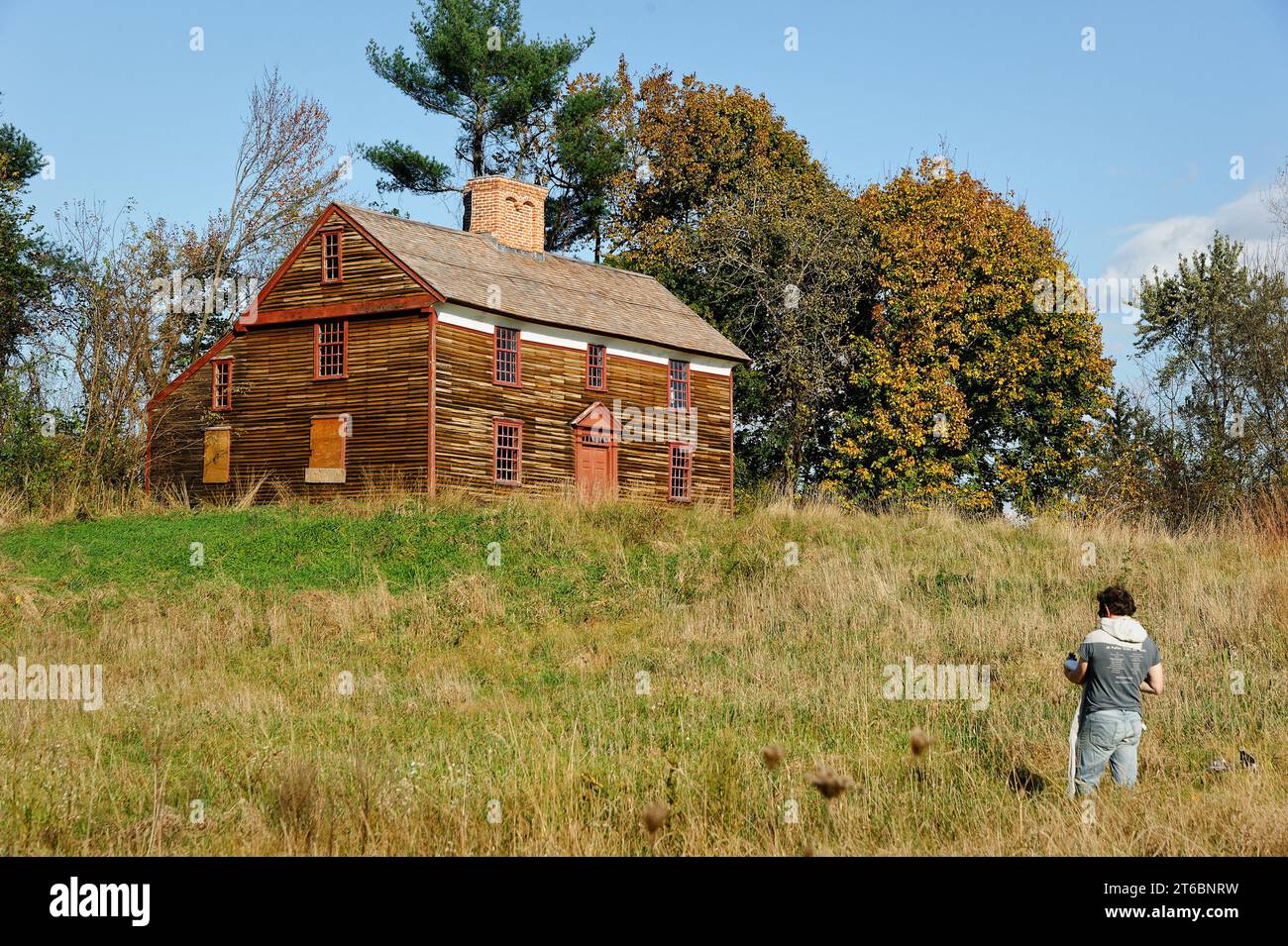 October 2023 Battle Road Lincoln, Massachusetts. An artist stand