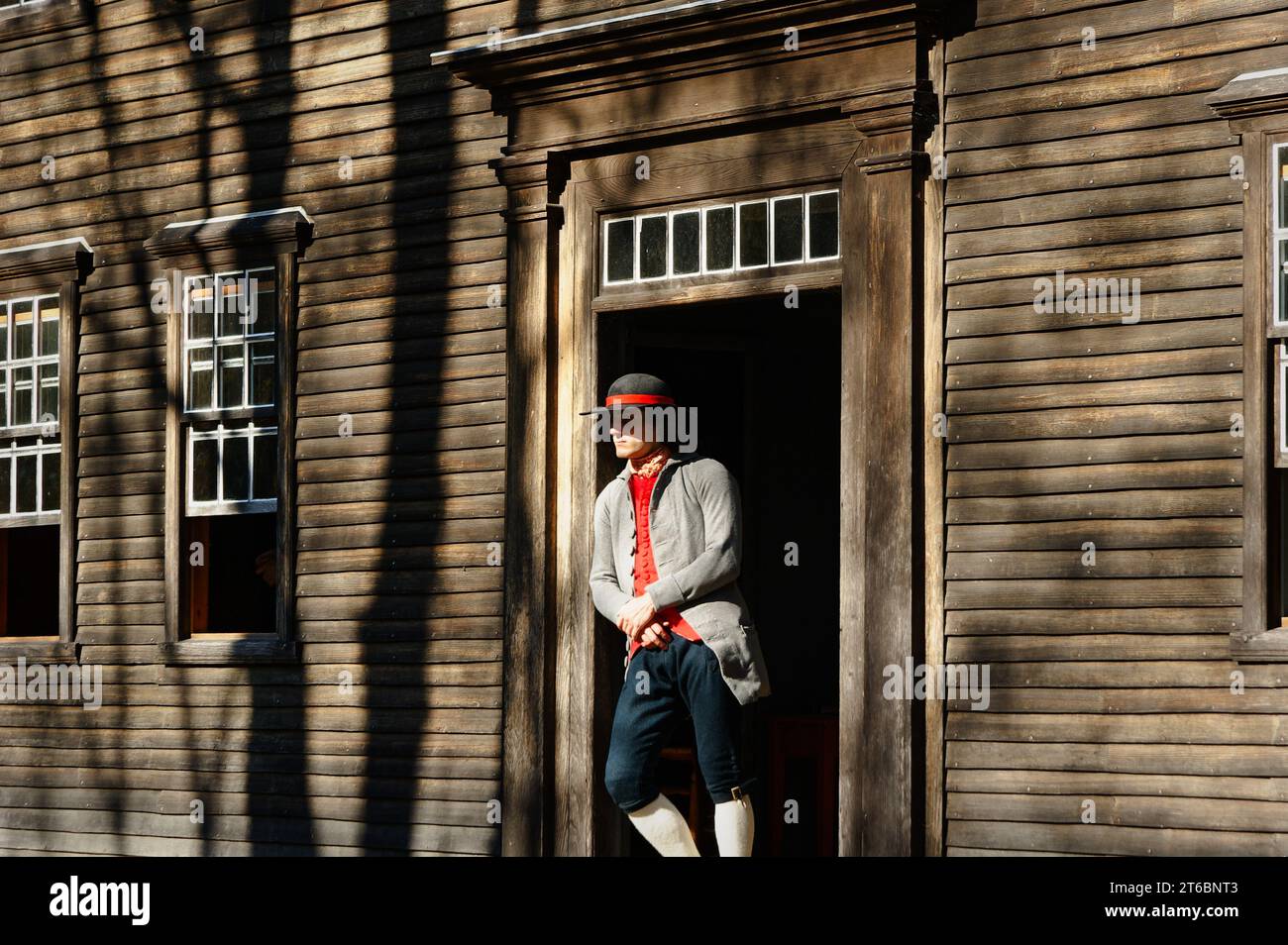 October 2023 Battle Road Lincoln, Massachusetts. A colonial actor in