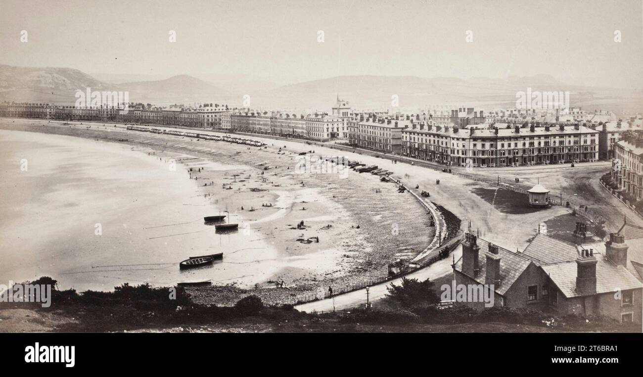 Llandudno From Above The Baths (684), Printed 1860 circa Stock Photo ...
