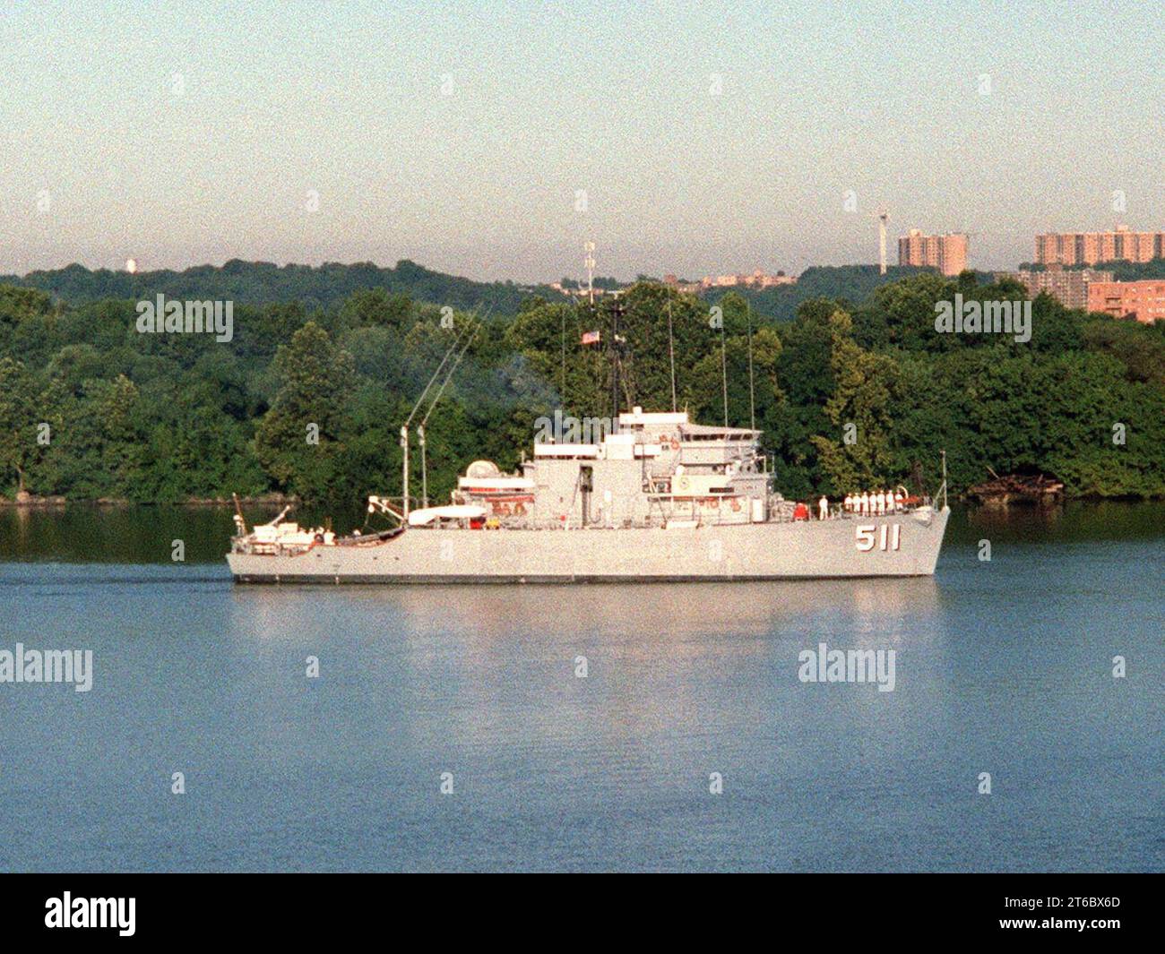 USS Affray (MSO-511) on the Potomac River in 1983 Stock Photo