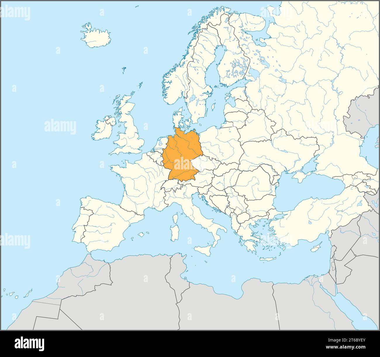 Map of munich Stock Vector Images - Location Map Of The Federal Republic Of Germany Europe 2T6BYEY