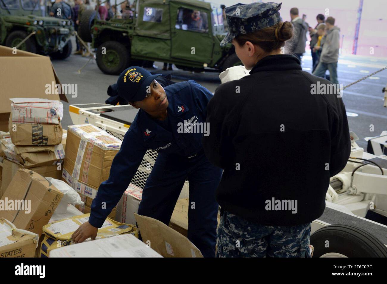 USS America mail call 140824 Stock Photo Alamy