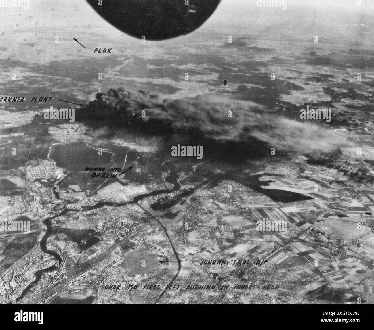 Bombing of Berlin, Germany Stock Photo