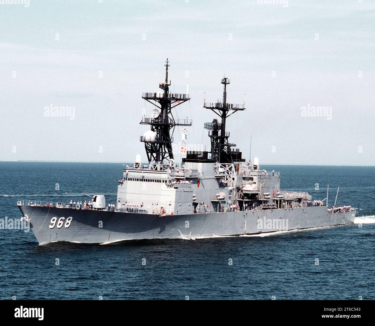 USS ARTHUR W. RADFORD (DD-968) underway as it approaches Hampton Roads ...