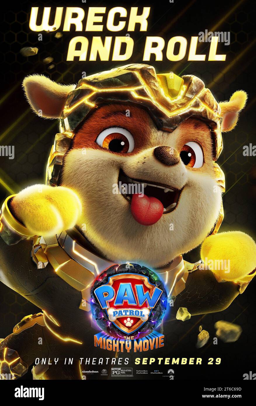 PAW PATROL: THE MOVIE, US character poster, Zuma (voice: Shayle Simons),  2021. © Paramount Pictures / Courtesy Everett Collection Stock Photo - Alamy